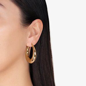 NEW~ Anthropologie Sahshi "Romeo" Gold Hoop Earrings